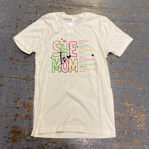 She Is Mom Graphic Designer Short Sleeve T-Shirt