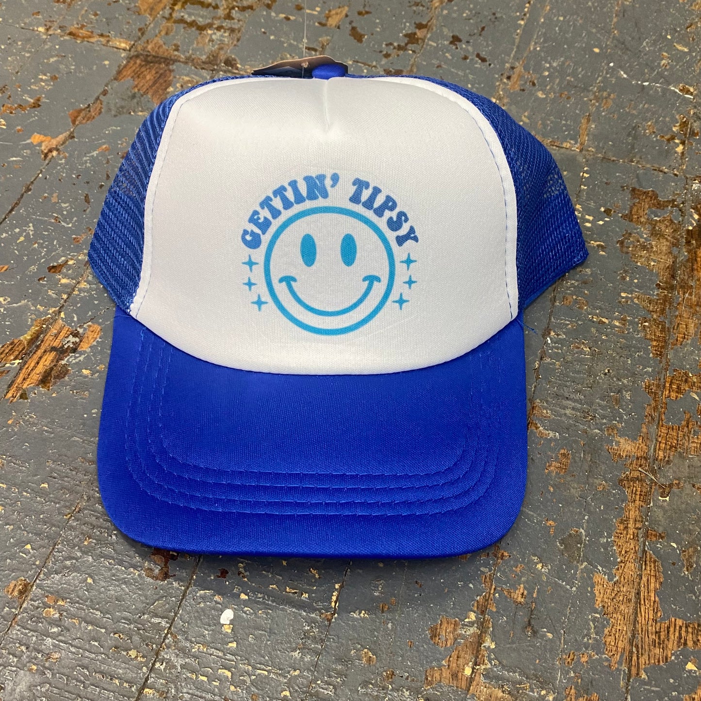 Gettin' Tipsy Soft Trucker Ball Cap Blue