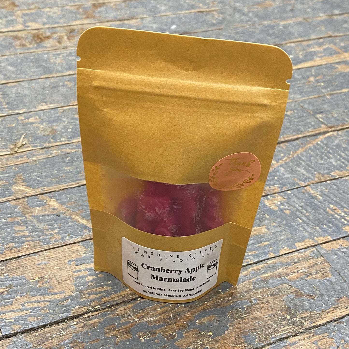 Cranberry Apple Marmalade Sunshine Kisses Melt Bar Tin Candle