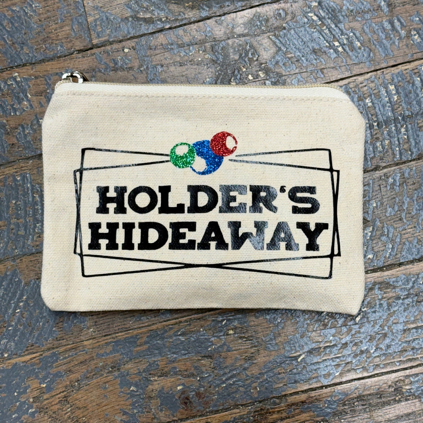 Holders Hideaway Fabric Cloth Zipper Pouch Cosmetic Bag Coin Purse Bingo Bag Trio