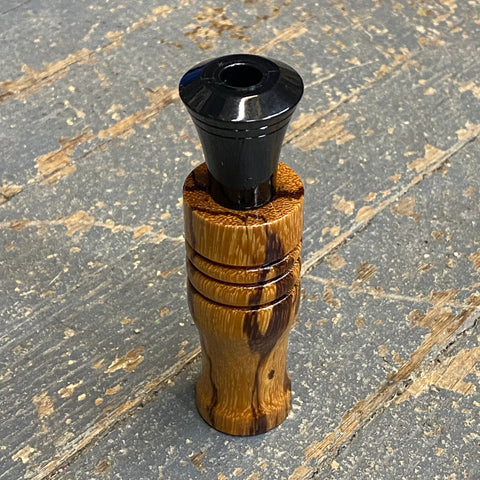 Handmade Duck Call Marble African Wood Double Echo Reed Black Insert