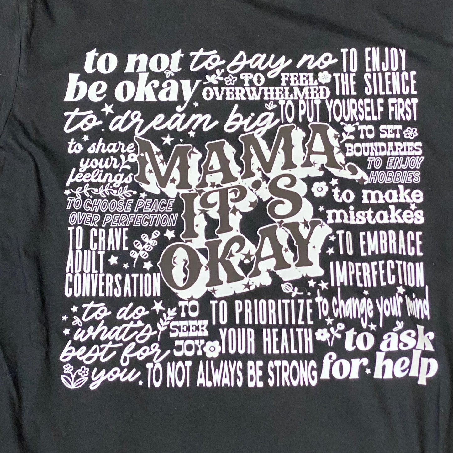 Mama It's Okay Graphic Designer Short Sleeve T-Shirt