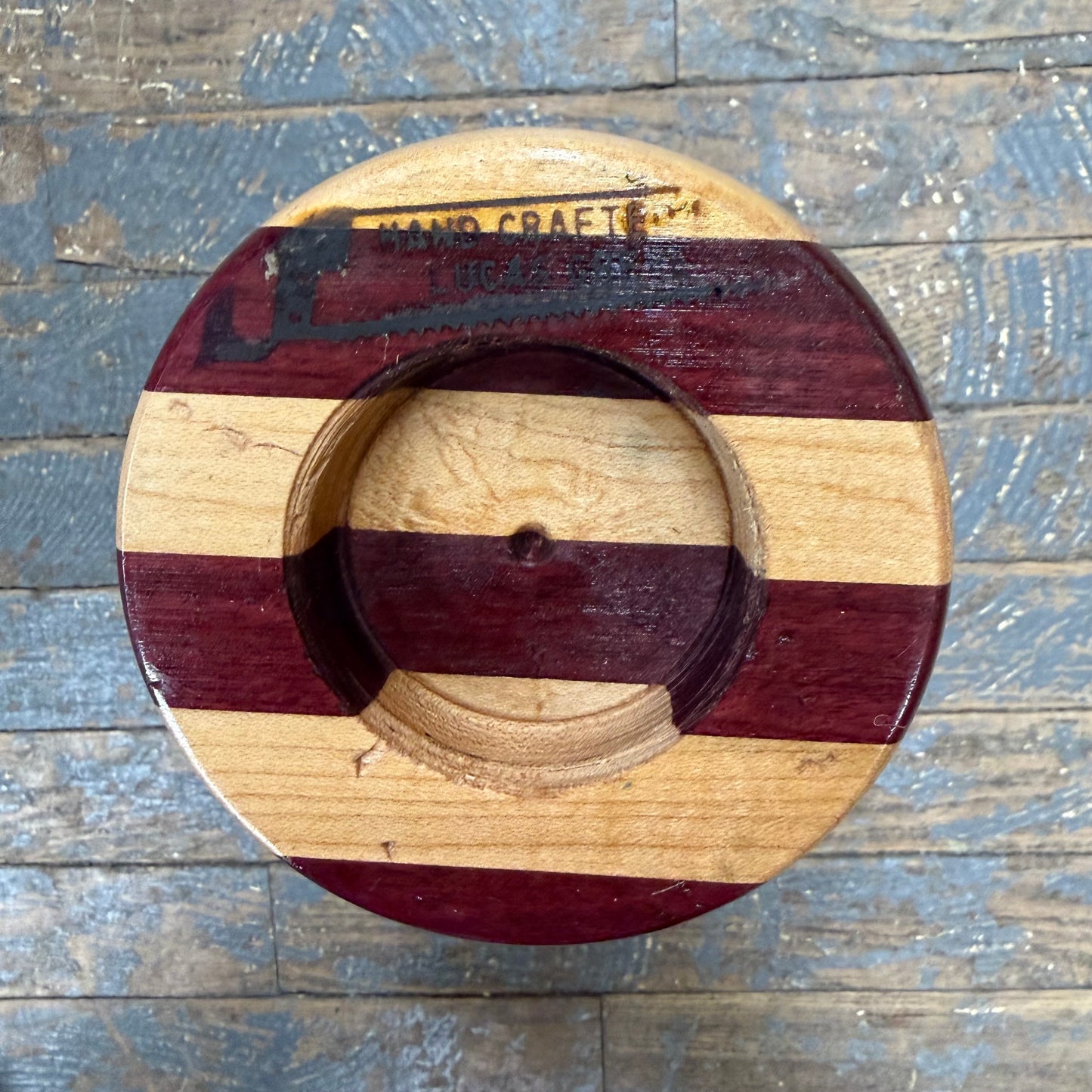 Hand Turned Wooden Vase Urn Maple Purple Heart