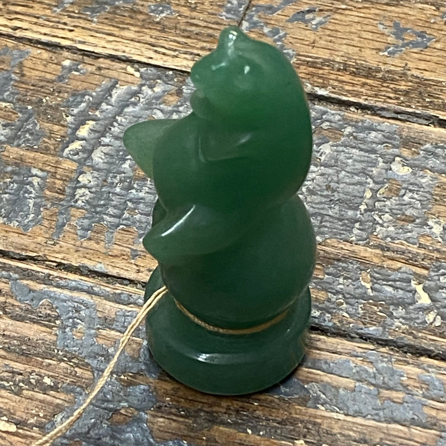 Frog Carving Solid Semiprecious Natural Gemstone Jade