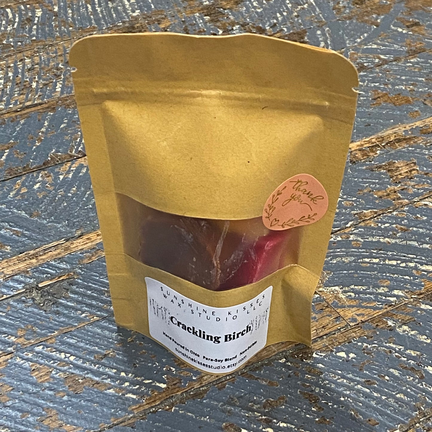 Crackling Birch Sunshine Kisses Melt Bar Tin Candle