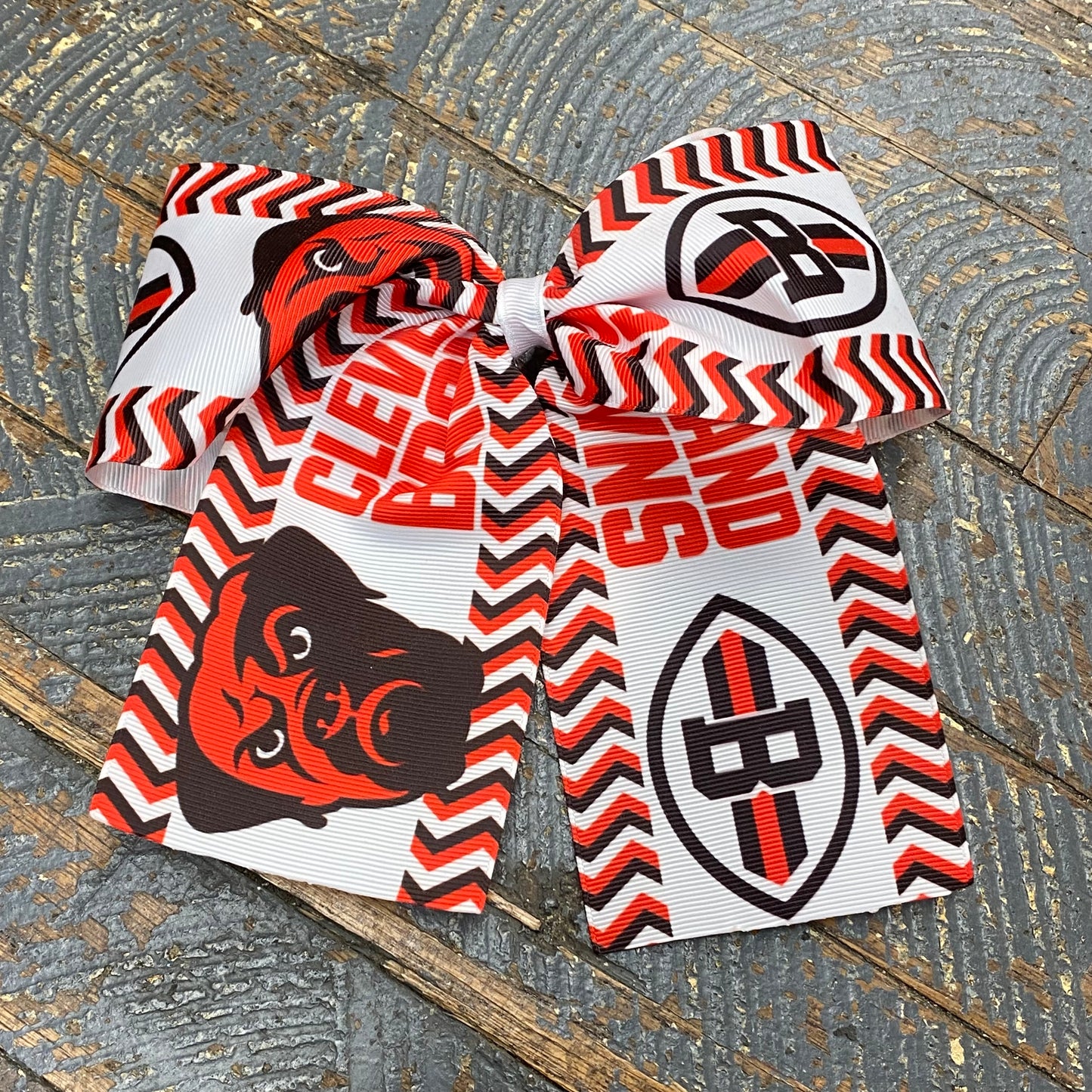 Hair Clip Ribbon Headband Cheer Team Spirit Big JoJo Bow Cleveland Browns