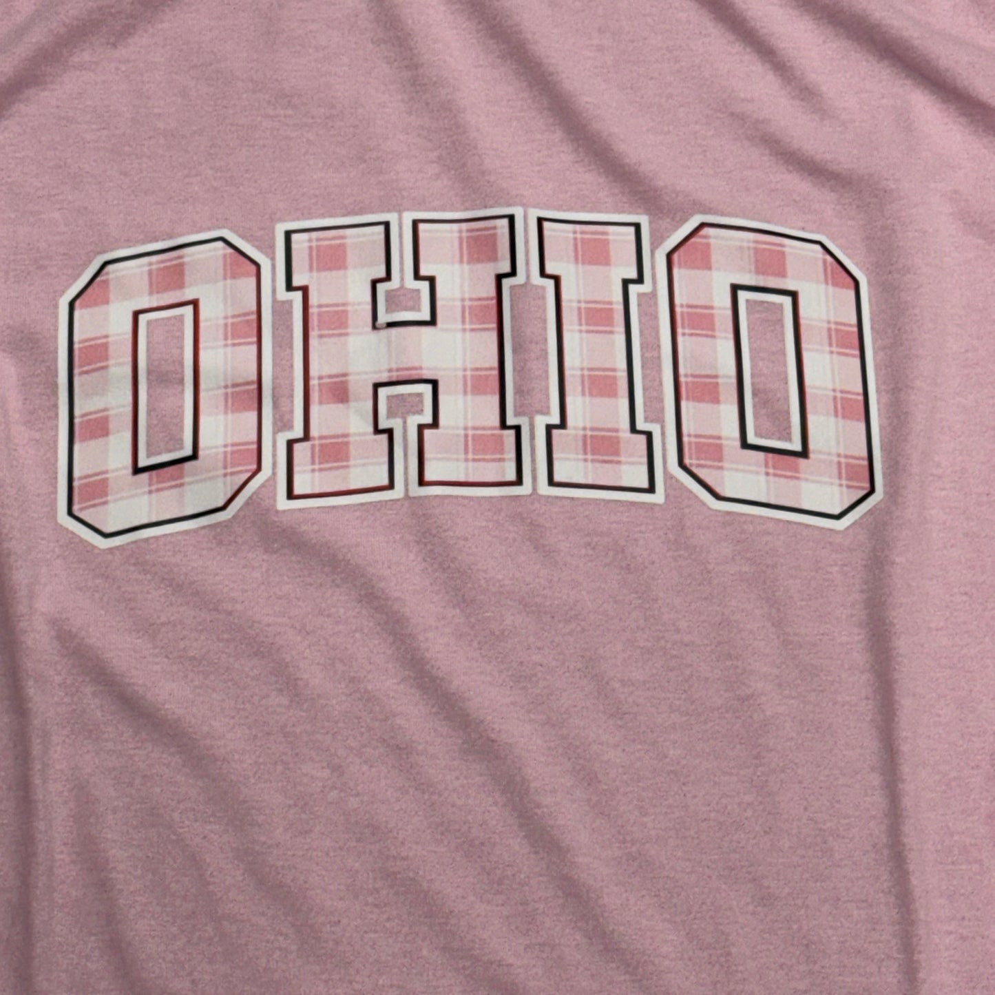 Ohio Plaid Pink Graphic Designer Long Sleeve T-Shirt