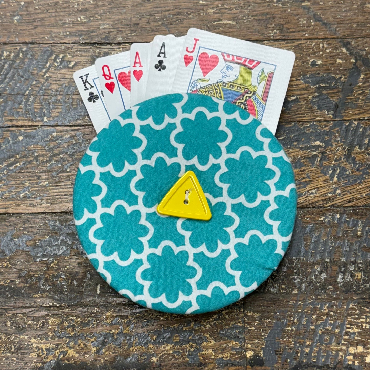 Card Game Playing Hand Card Holder Aqua Teal Blue