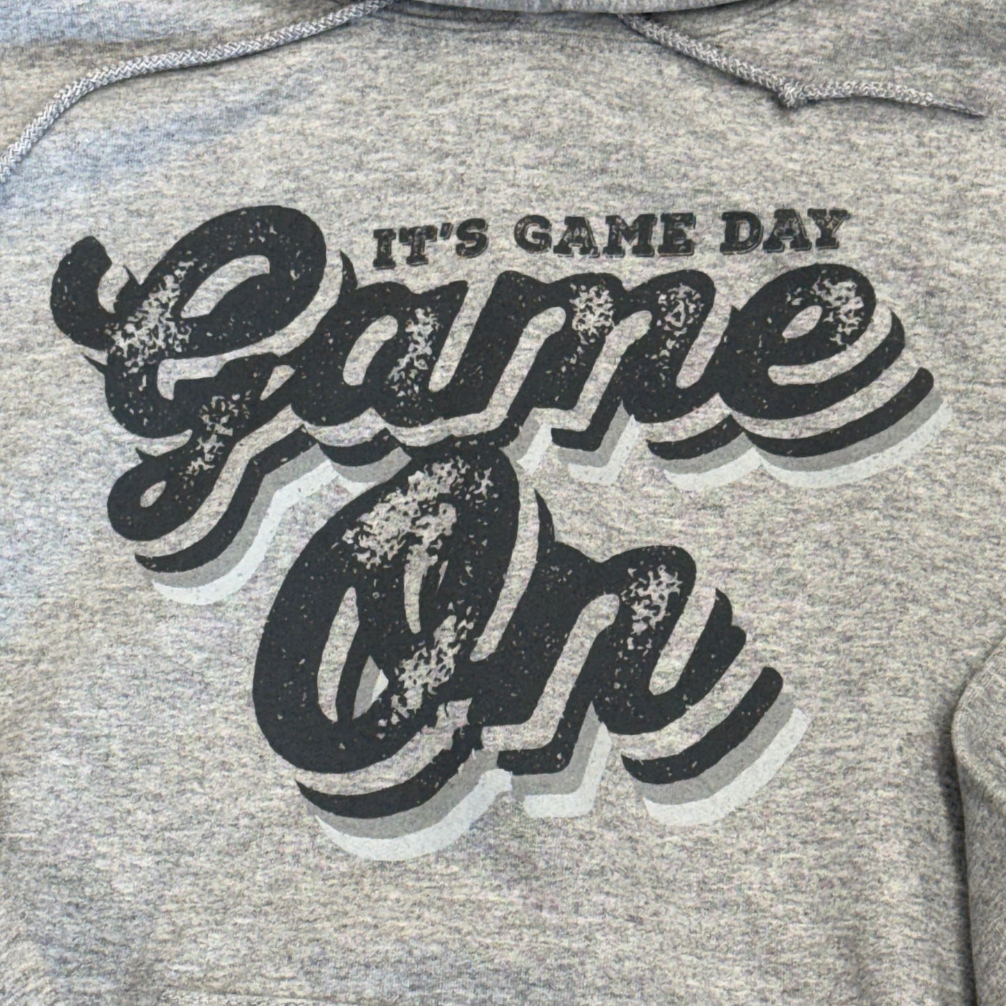 Game Day Game On Grey Graphic Designer Long Sleeve Sweatshirt Hoody