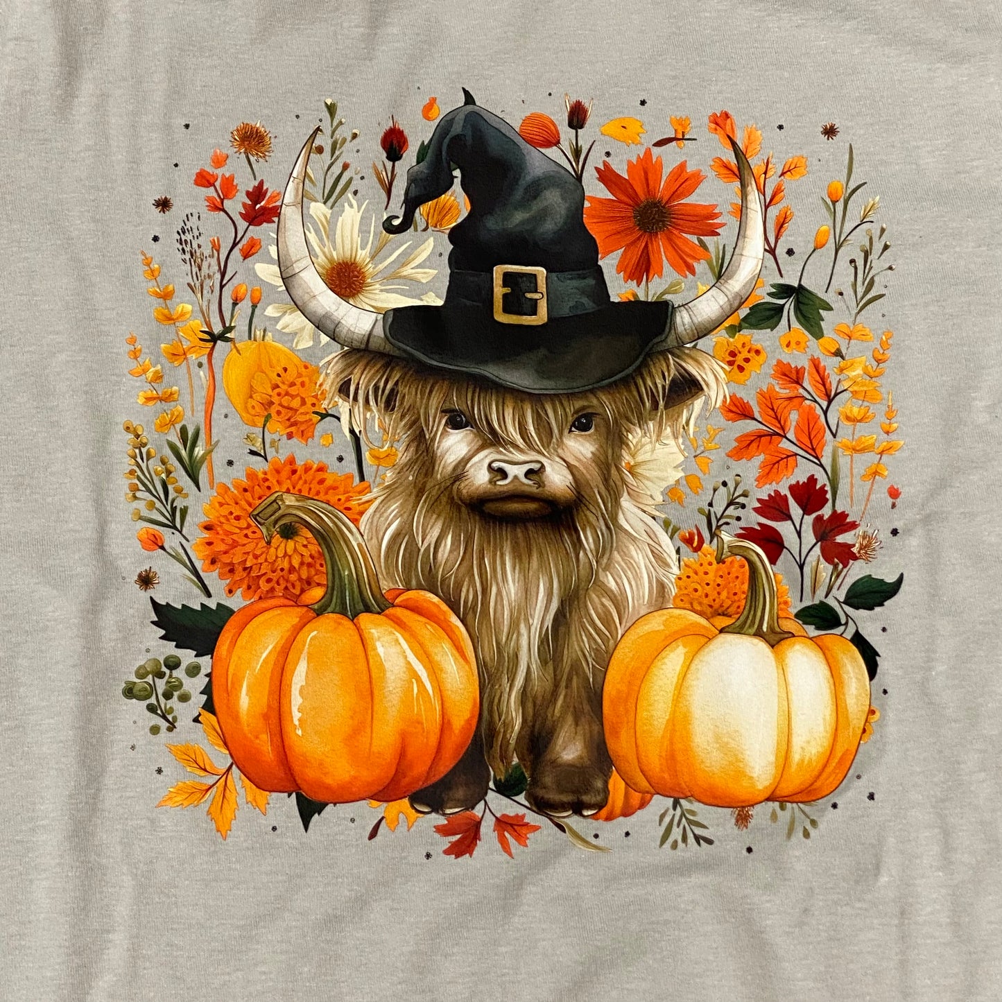 Cow Witch Pumpkin Graphic Designer Short Sleeve T-Shirt