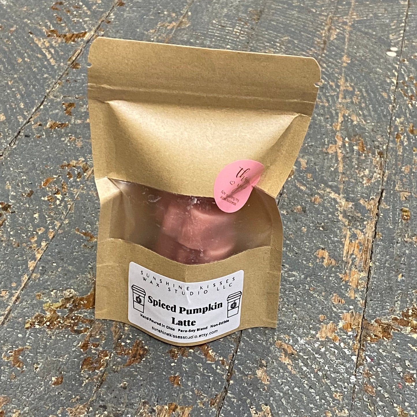 Spiced Pumpkin Latte Sunshine Kisses Melt Bar Tin Candle