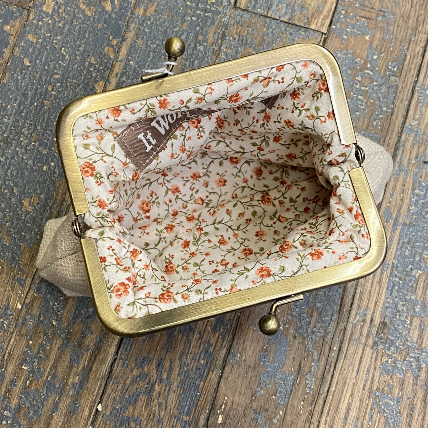 Handmade Fabric Cloth Wallet Clutch Coin Purse Holder Misc Burlap Print