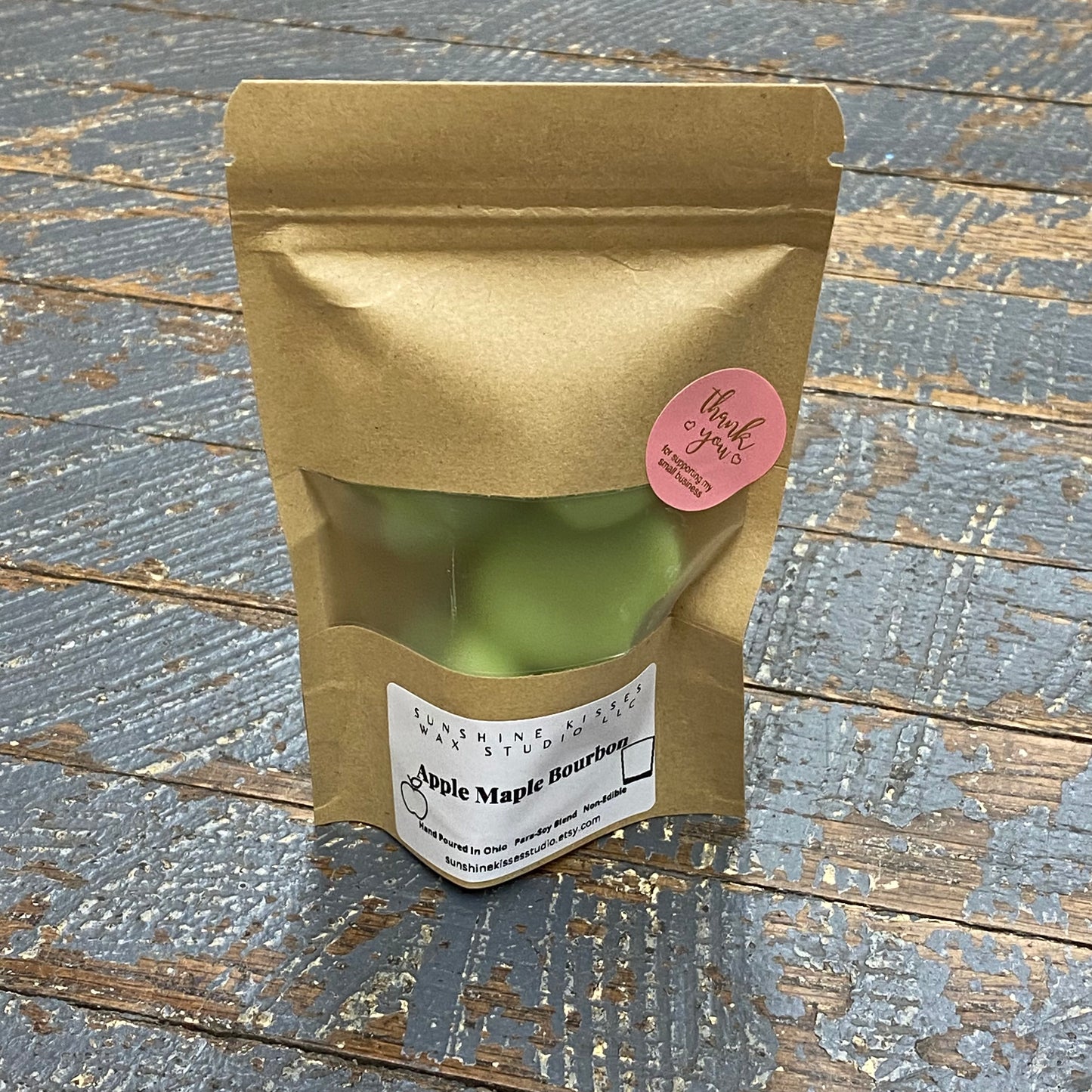 Apple Maple Bourbon Sunshine Kisses Melt Bar Tin Candle