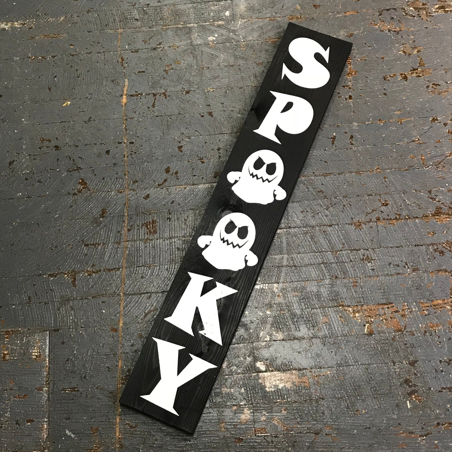 Hand Crafted Wood Spooky Wall Hanger Yard Post Fall Door Decoration