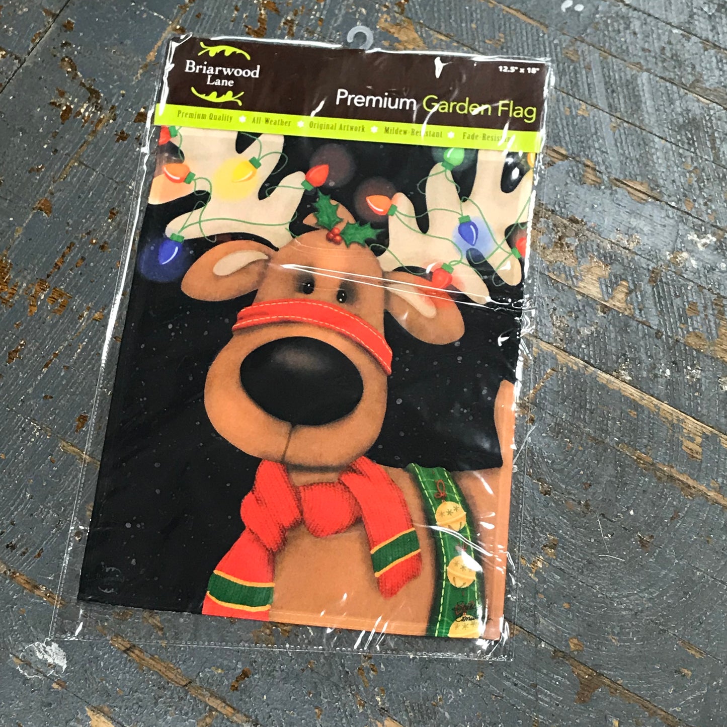 Reindeer in Lights Christmas Winter Holiday Garden Flag