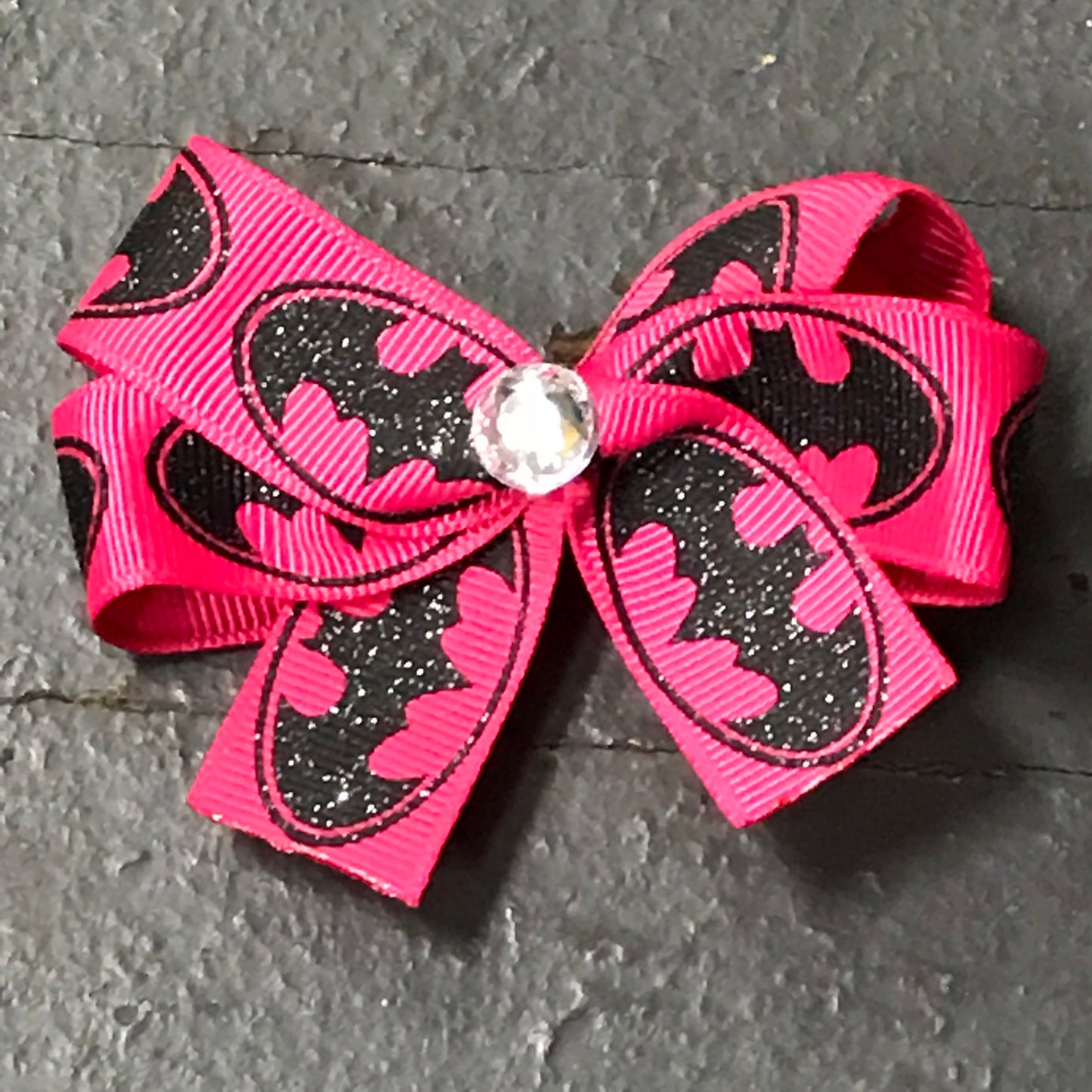 Hair Clip Ribbon Headband Bow Comic Book Superhero Batman