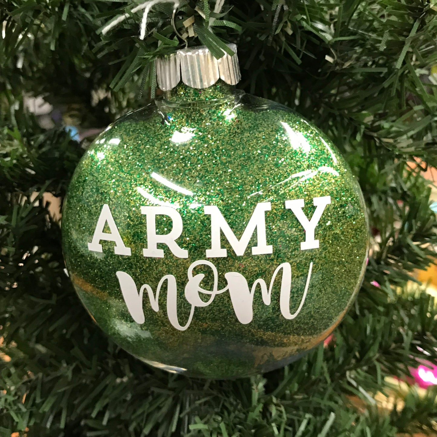 Holiday Christmas Tree Ornament Army Mom