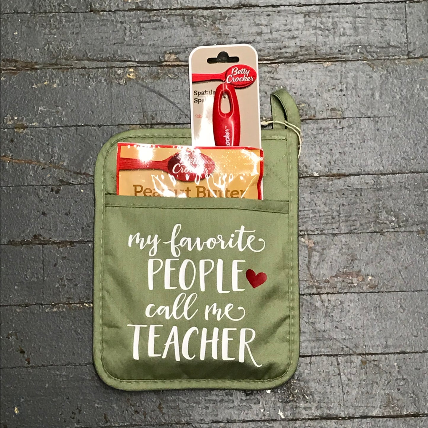 My Favorite People Call Me Teacher Oven Mitt Baking Gift Set