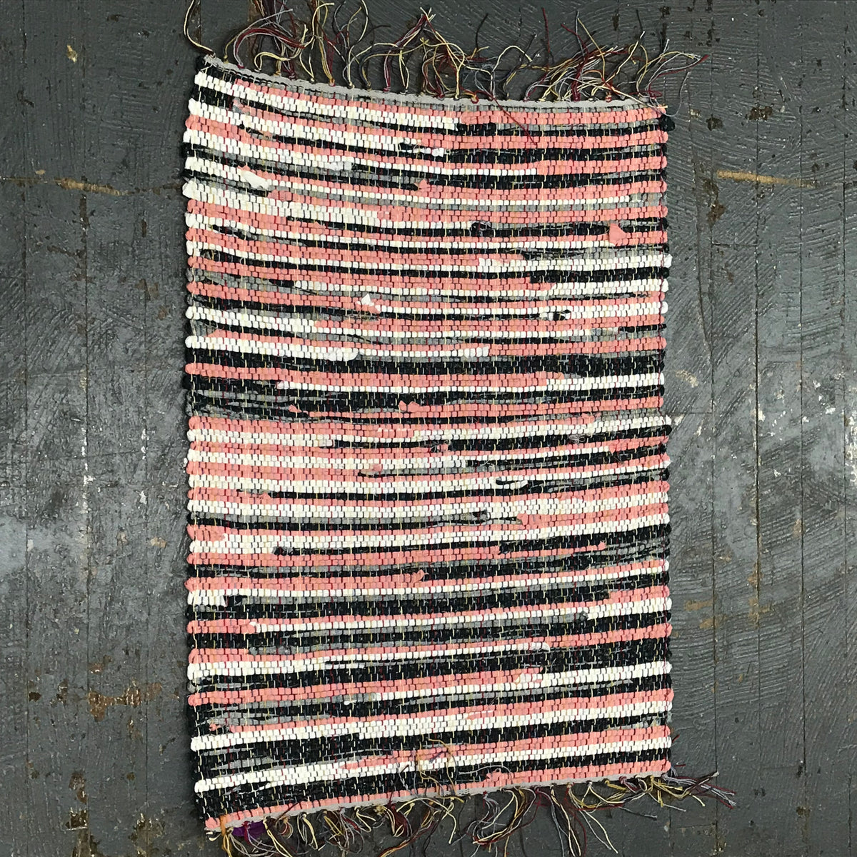 #83 Strawberry Fields Forever Rag Weaved Table Runner Rug by Morgan
