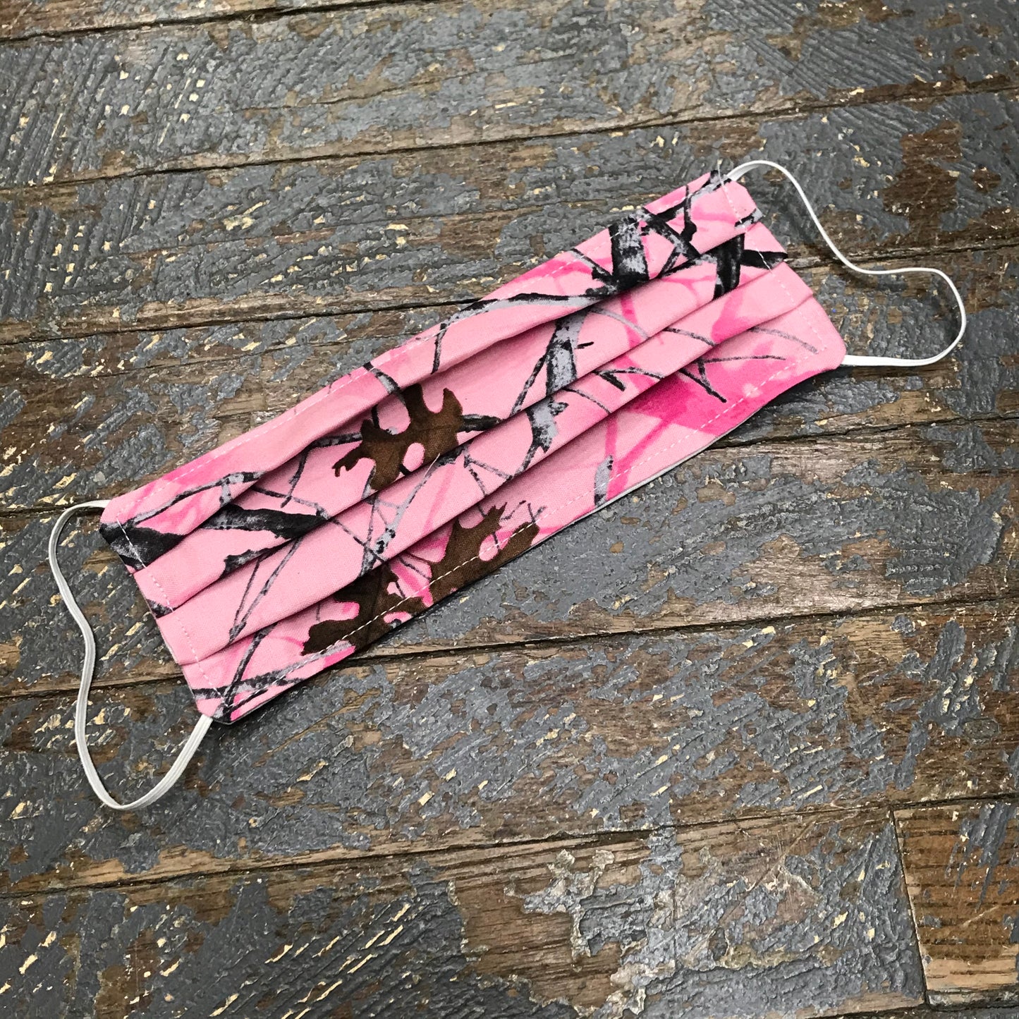 Pink Timber Realtree Camo Handmade Cotton Cloth Face Mask Reversible Reusable