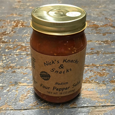 Nicks Snacks All Natural Medium Four Pepper Salsa