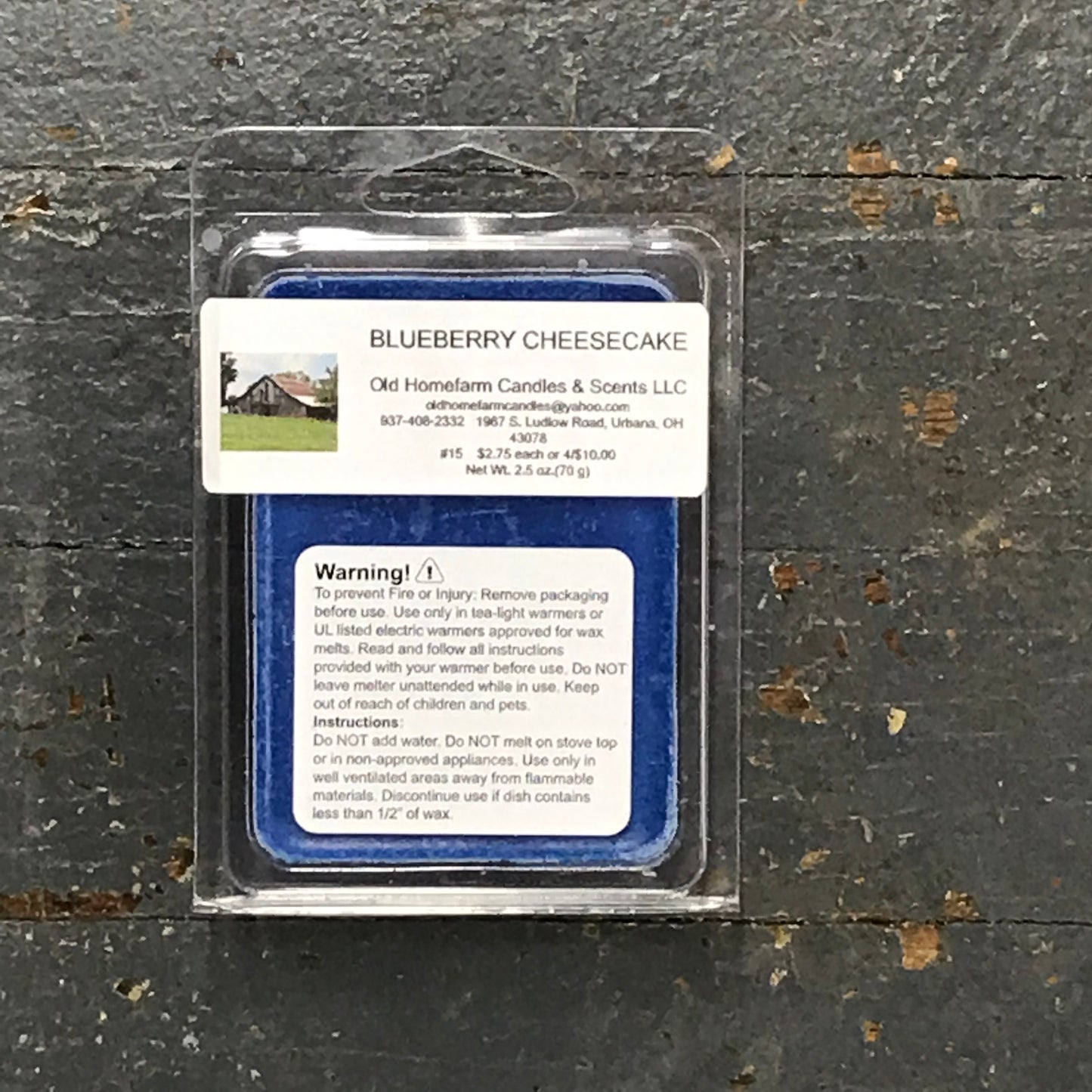 Blueberry Cheesecake Old Homefarm Melt Bar Soy Candle