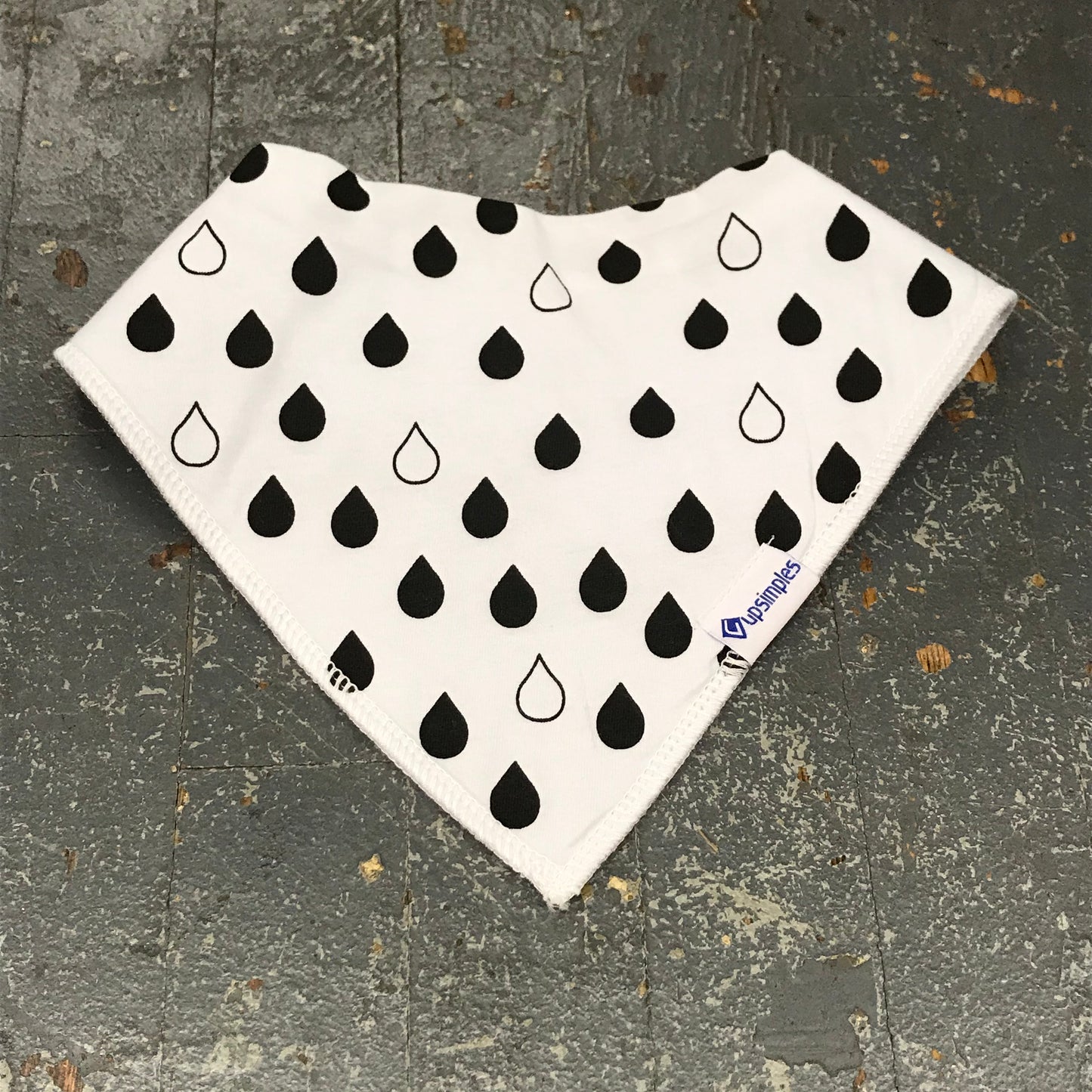 Infant Toddler Baby Bandana Drool Bib Black White