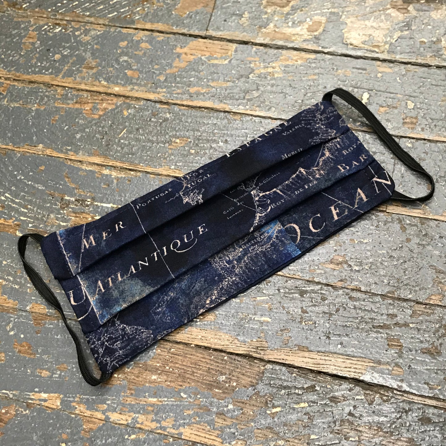 Ocean Nautical Explorer Handmade Cotton Cloth Face Mask Reversible Reusable