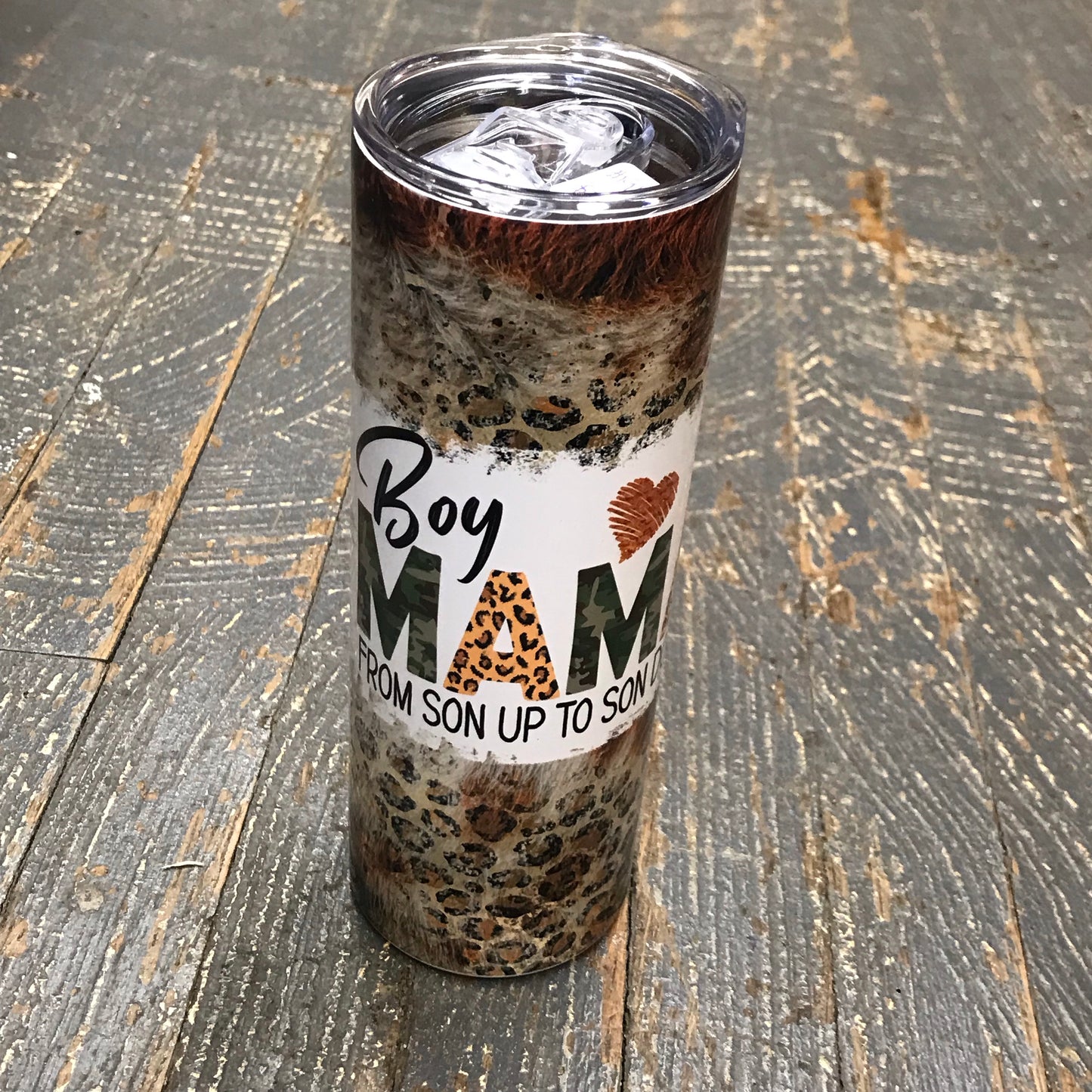 Boy Mom Sun Up Sun Down Tall Skinny Tumbler