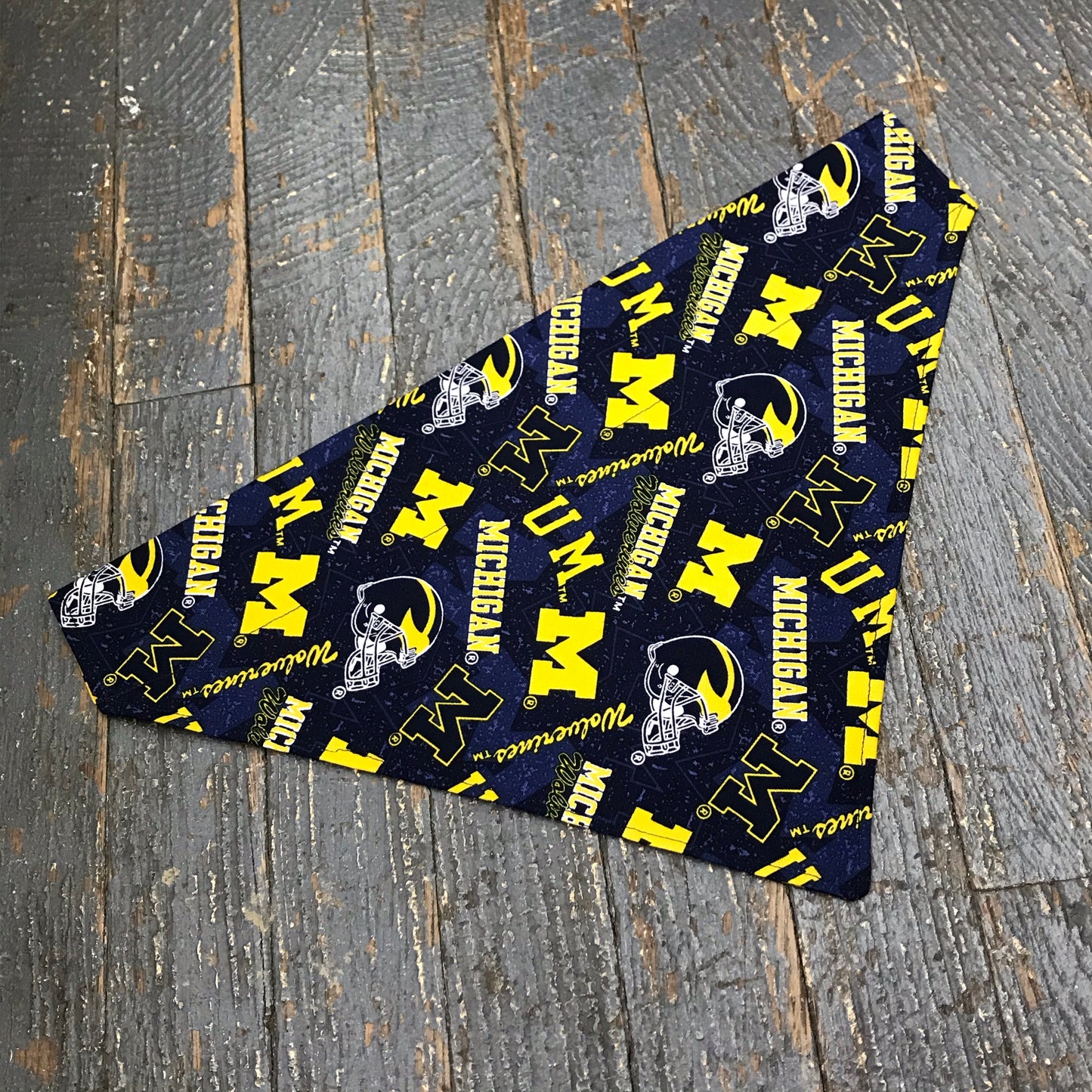 Michigan Wolverines Dog Collar Pet Bandanna Neck Scarf Large