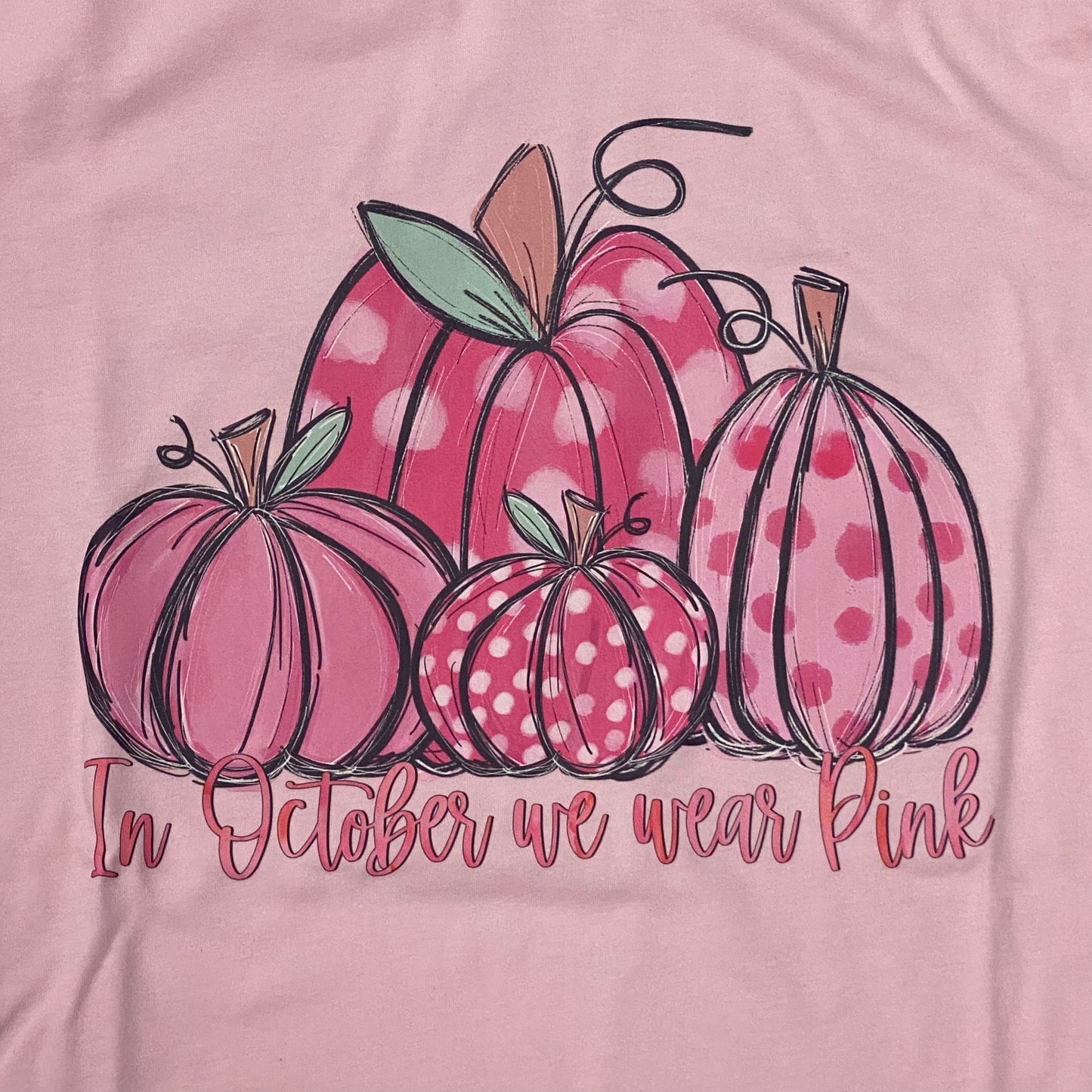 October Pink Pumpkins Graphic Designer Short Sleeve T-Shirt