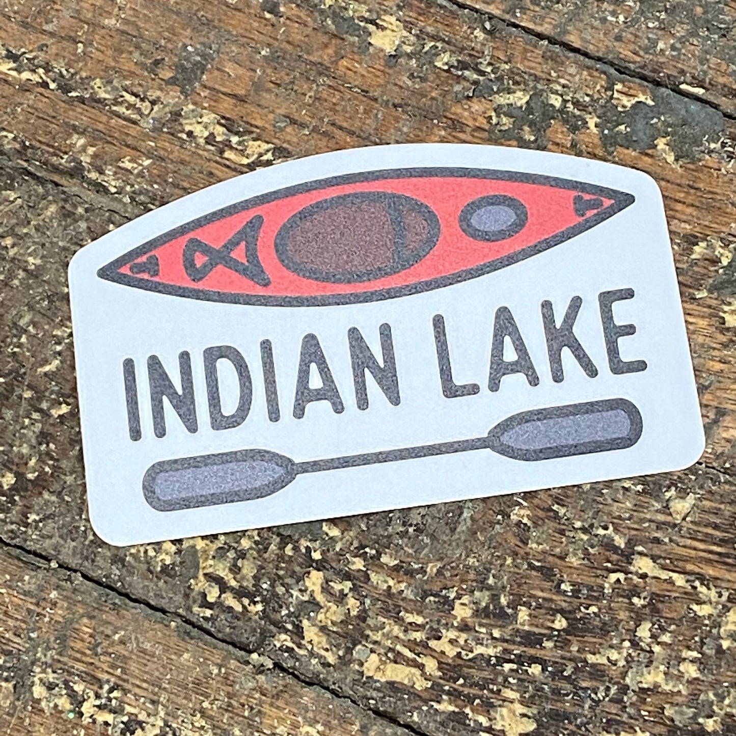 Indian Lake Kayak Paddle Sticker Decal