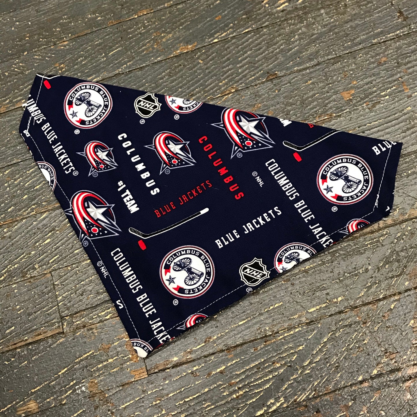Columbus Blue Jackets NLH Hockey Dog Collar Pet Bandanna Neck Scarf