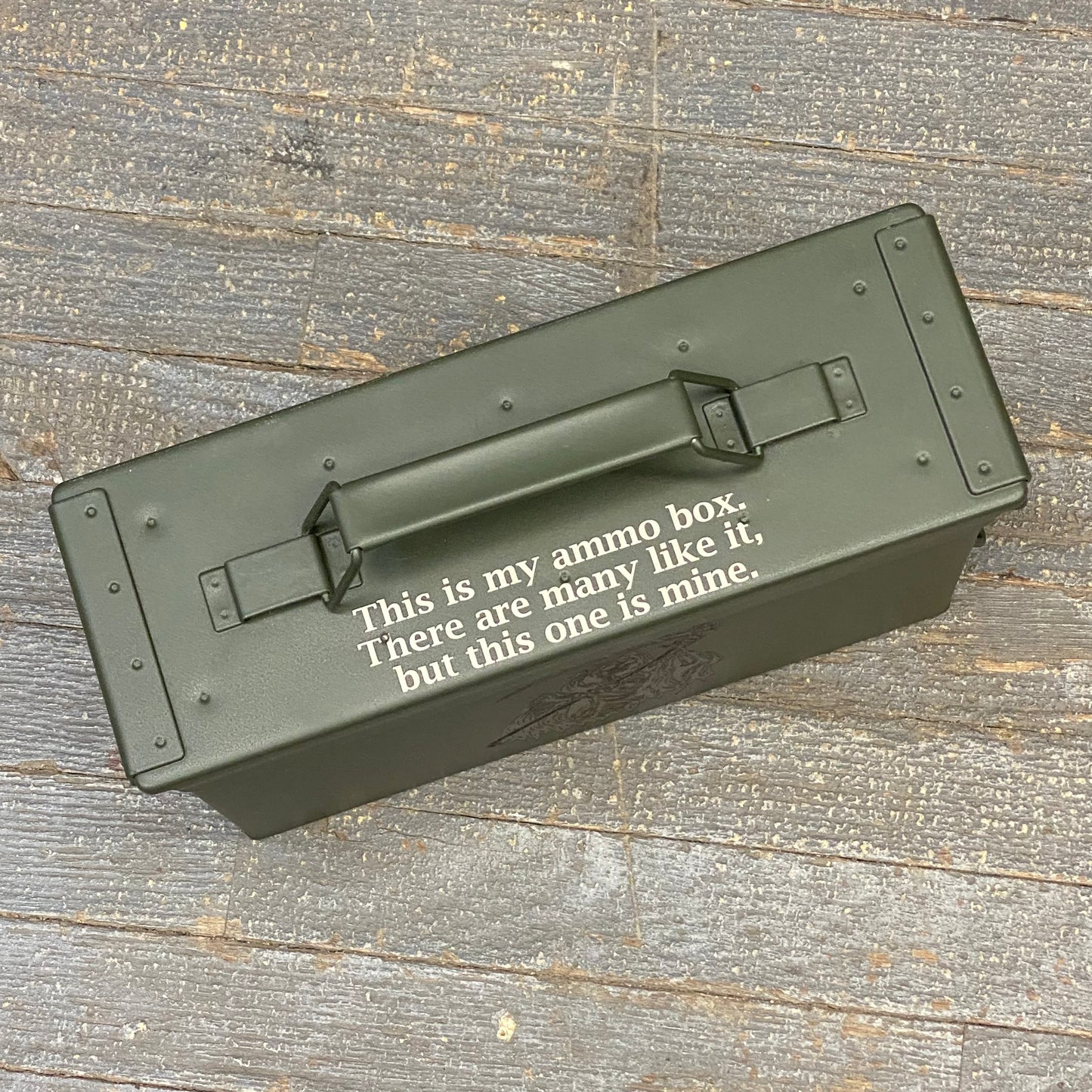Laser Engraved Metal Military Ammo Can Small Reaper Box