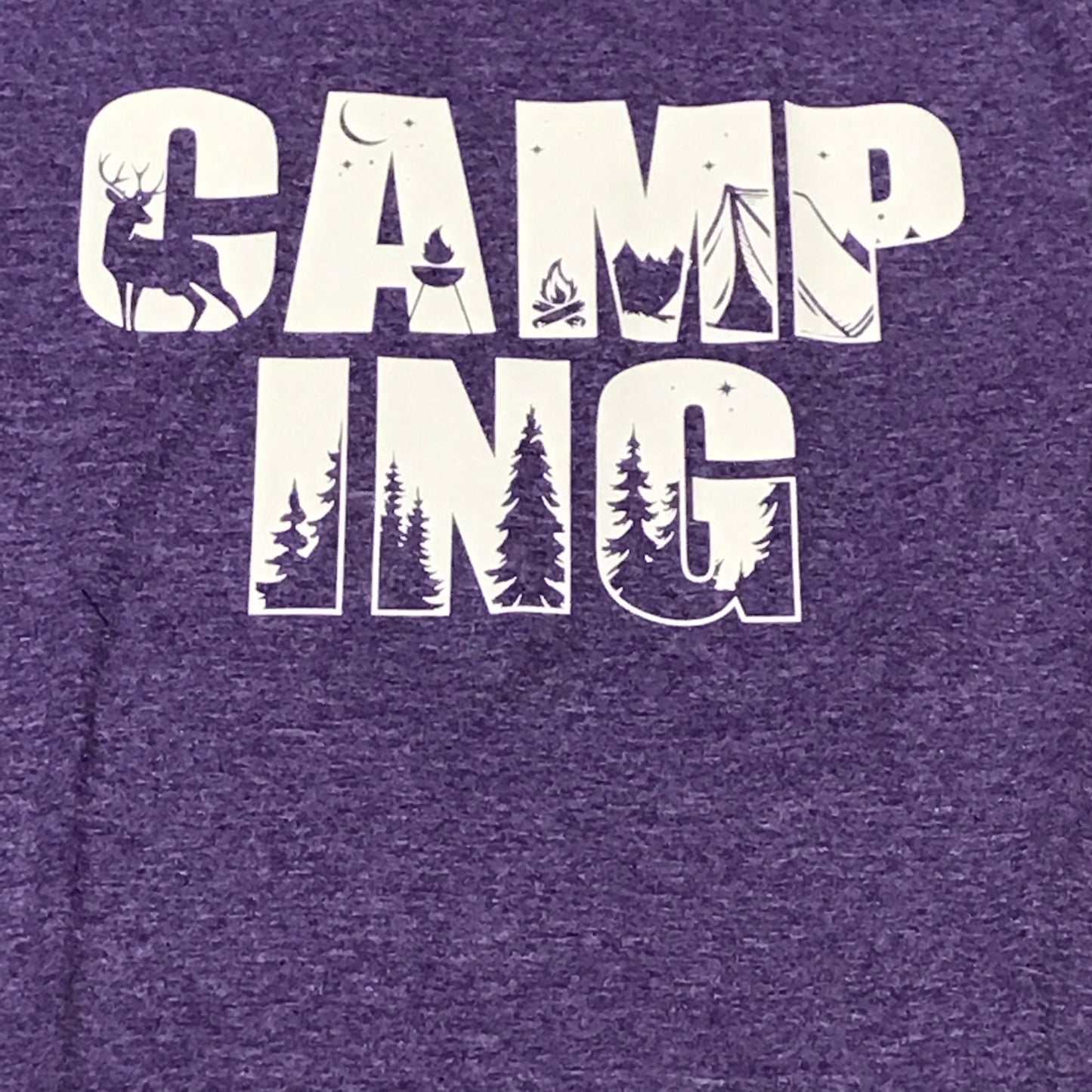 Camping Silhouette Graphic Designer Short Sleeve T-Shirt
