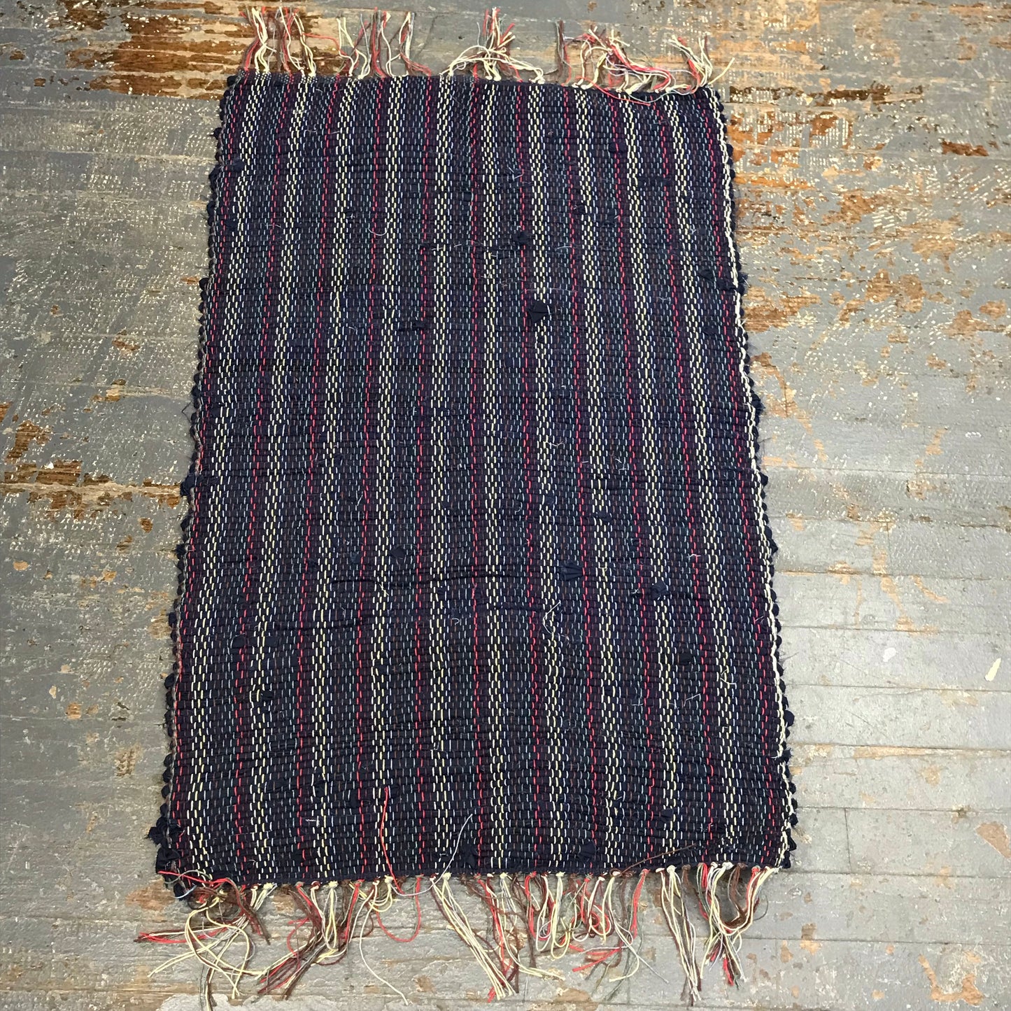 #222 Night Rainbow II Rag Weaved Table Runner Rug by Morgan