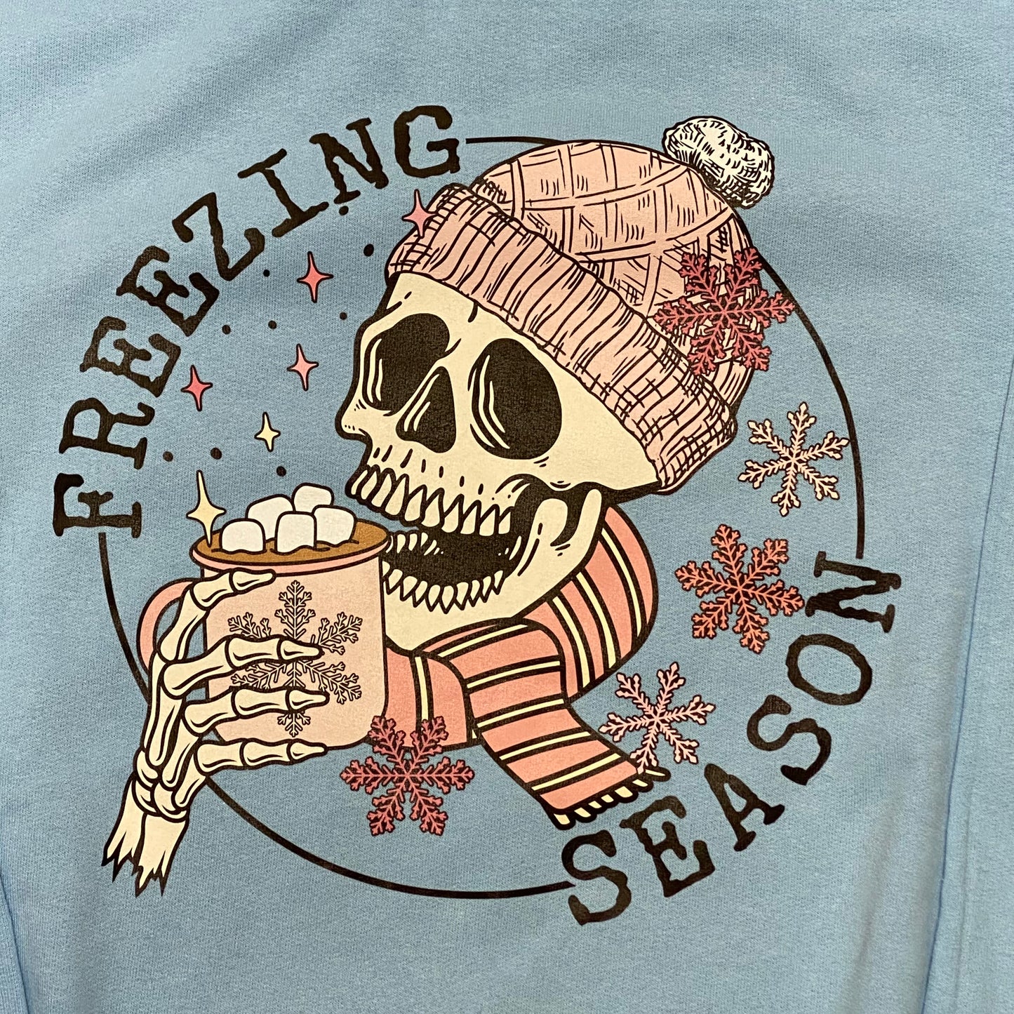 Freezing Season Graphic Designer Long Sleeve Crew Neck Sweatshirt