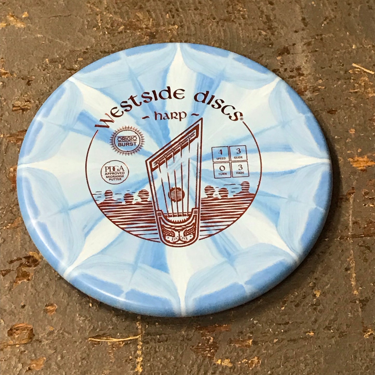 Disc Golf Putter Harp Westside Disc Origio Burst Blue