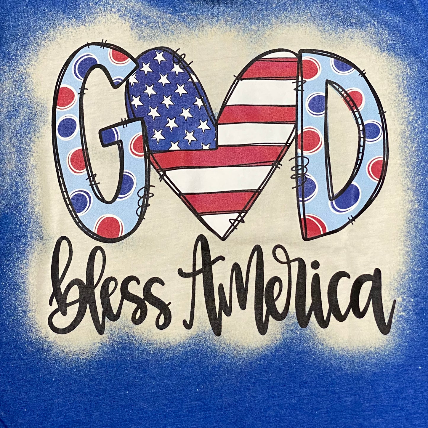 God Bless America Graphic Designer Short Sleeve T-Shirt