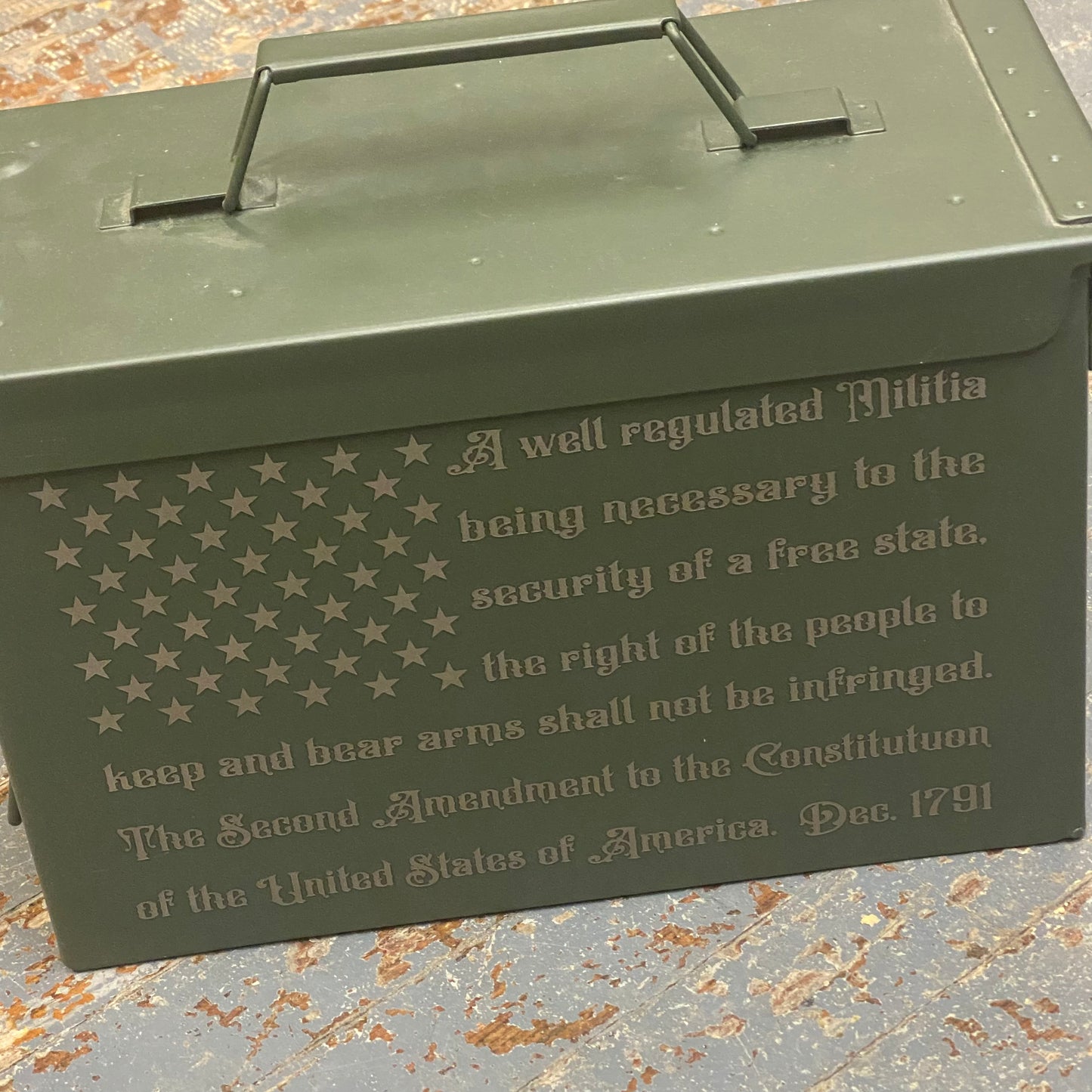Laser Engraved Metal Military Ammo Can Large Anatomy of a Pew
