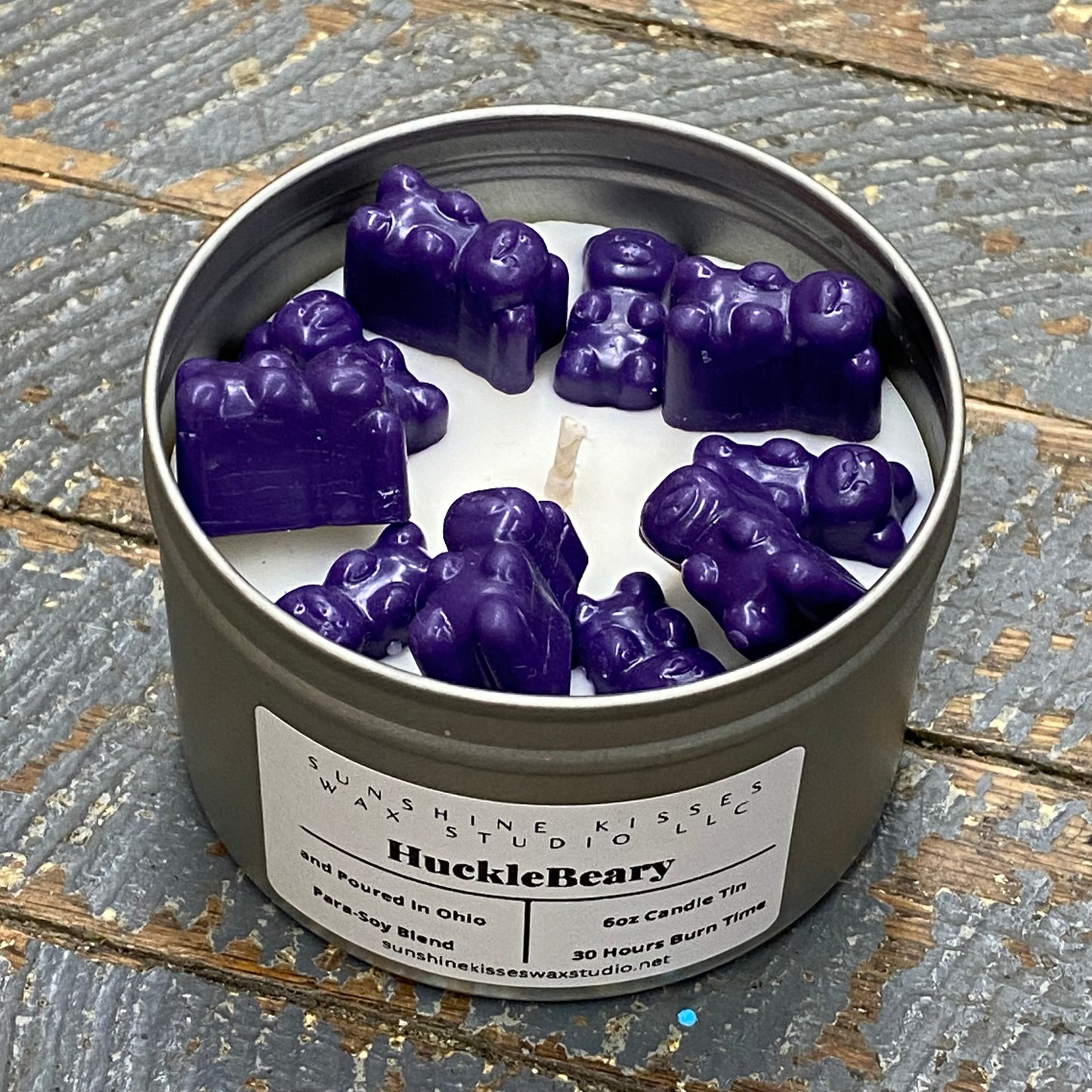 HuckleBeary Sunshine Kisses Melt Bar Tin Candle