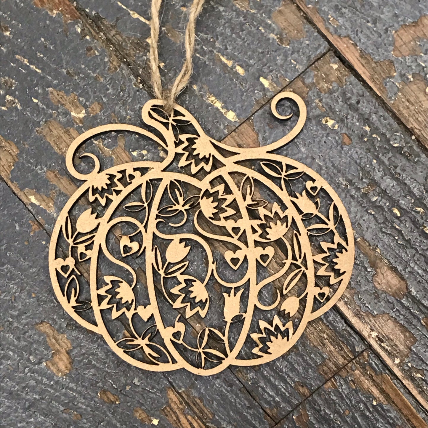 Pumpkin Laser Cut Wood Ornament