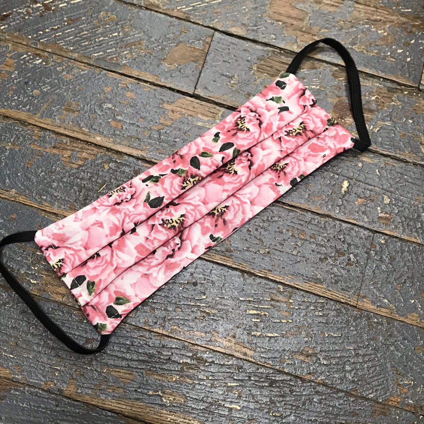 Pink Flower Handmade Cotton Cloth Face Mask Reversible Reusable