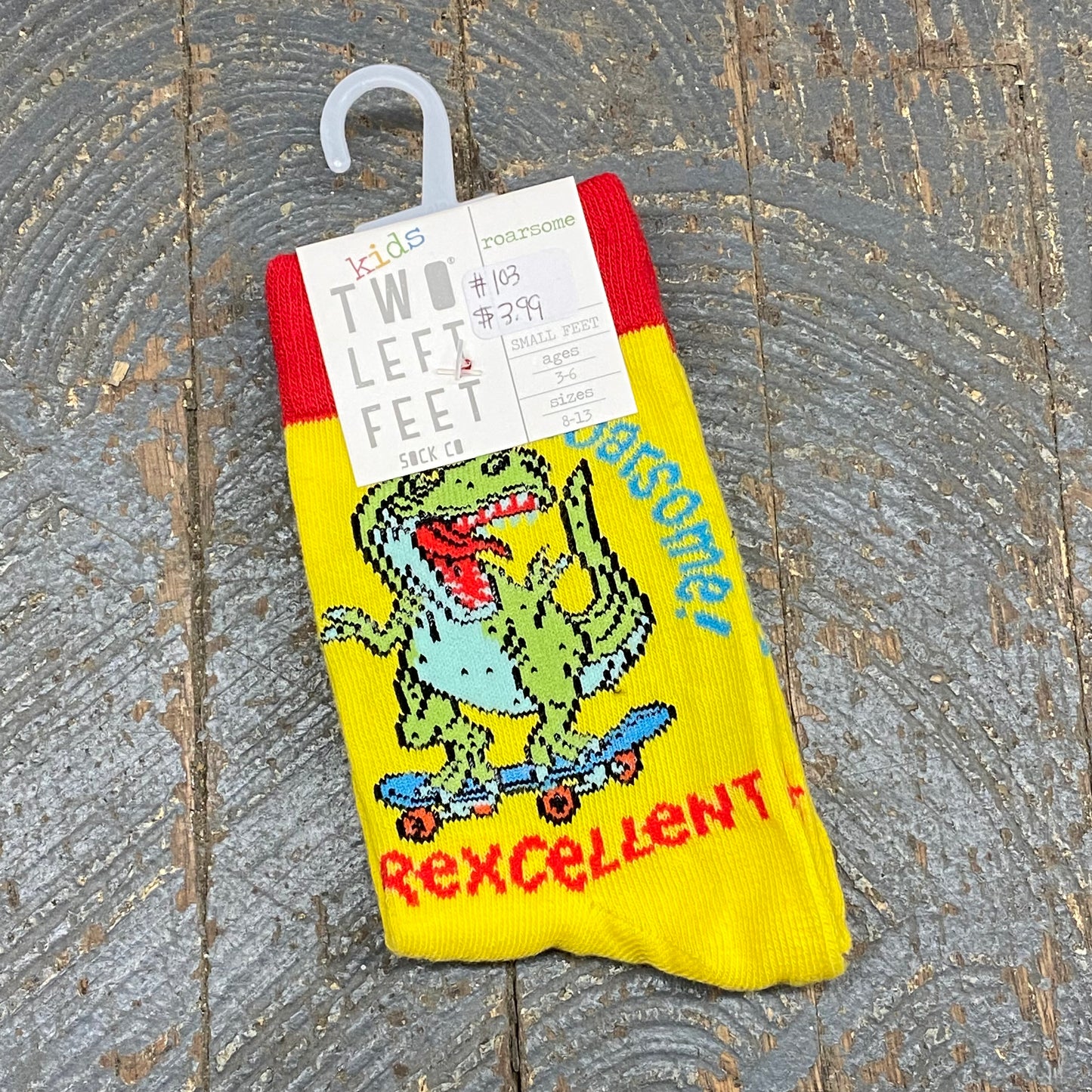 Dinosaur Roarsome KIDS Two Left Feet Pair Socks