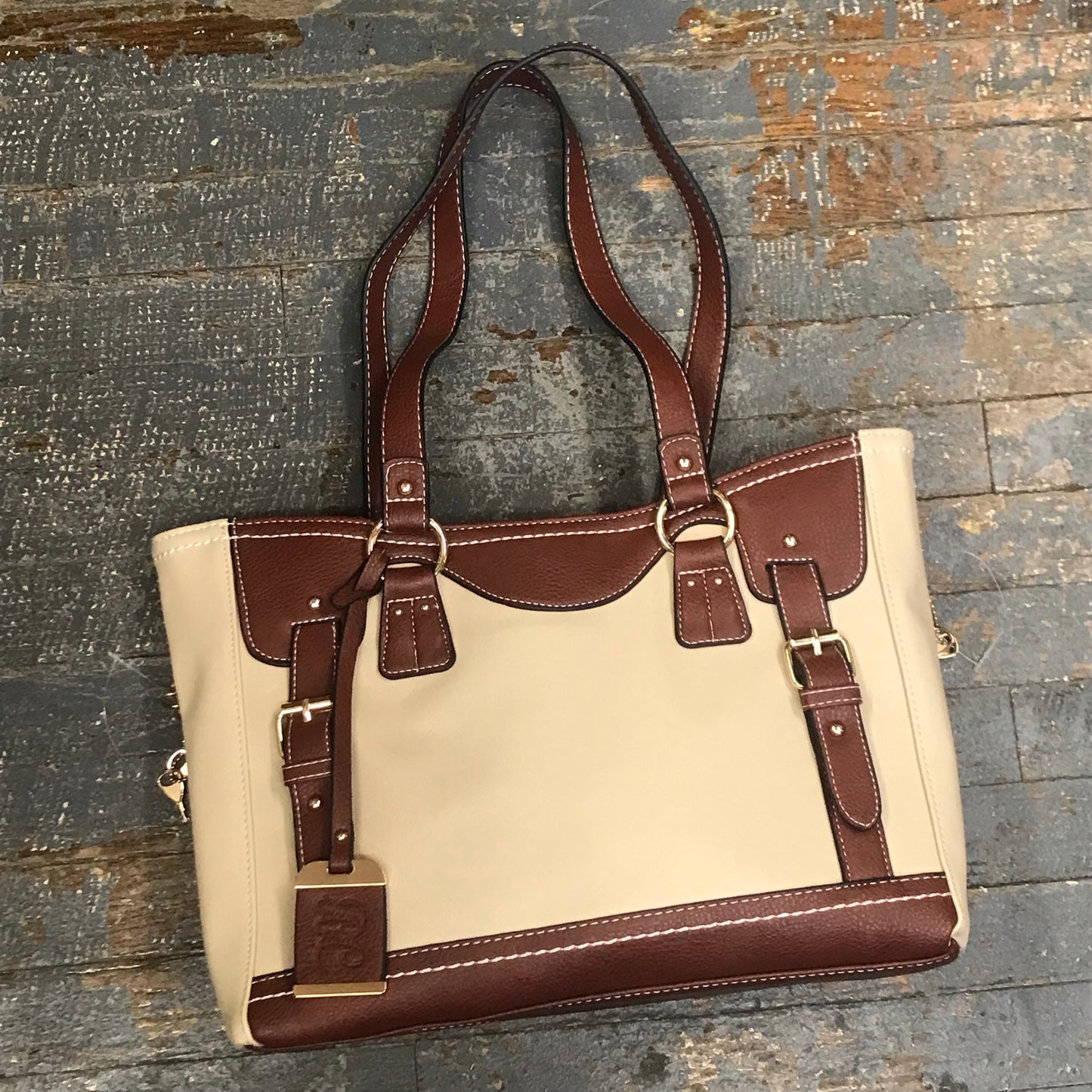 Concealed Carry Purse Tote Medium Sand Leather Handle Bag Shoulder