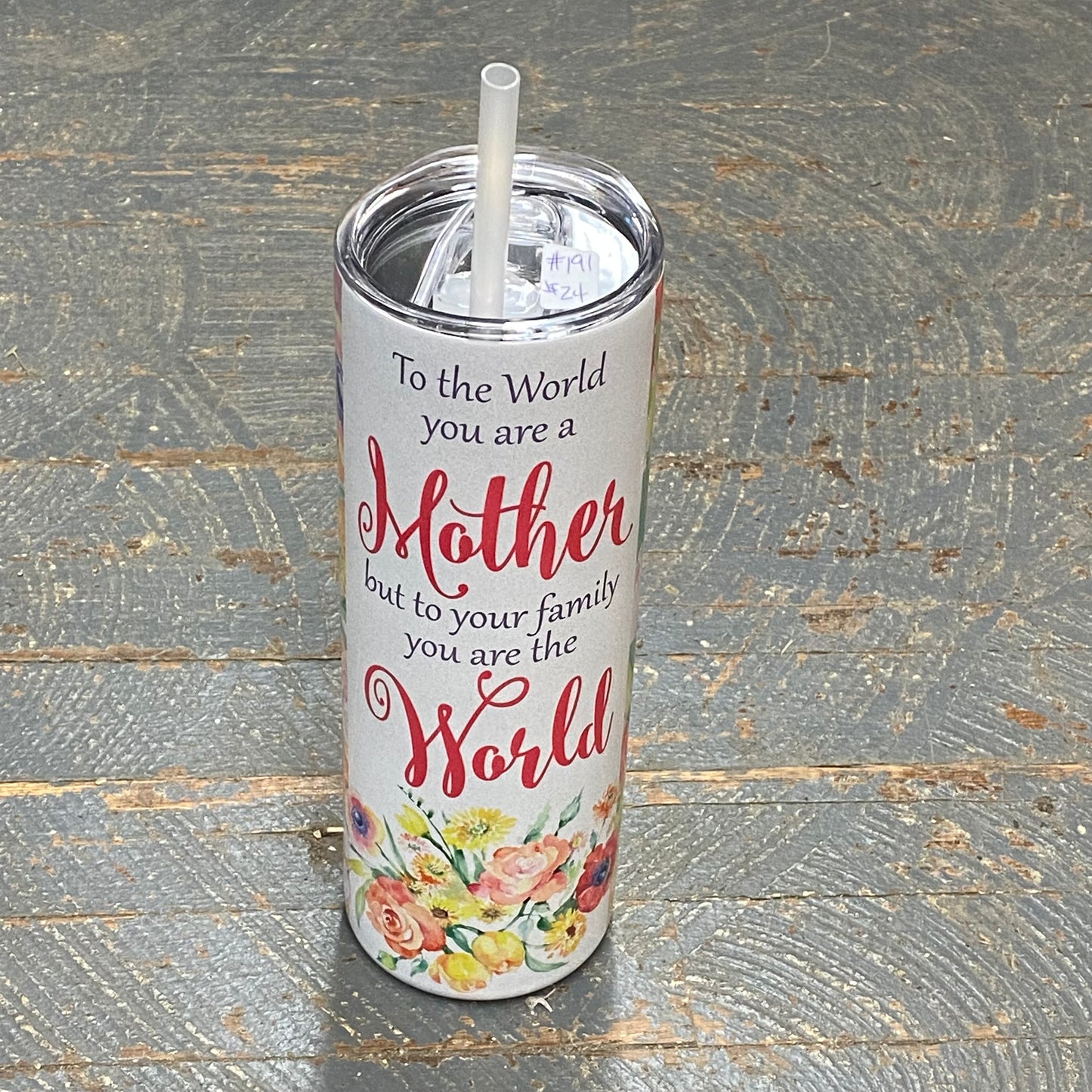 World Mother Family World Tall Skinny Tumbler