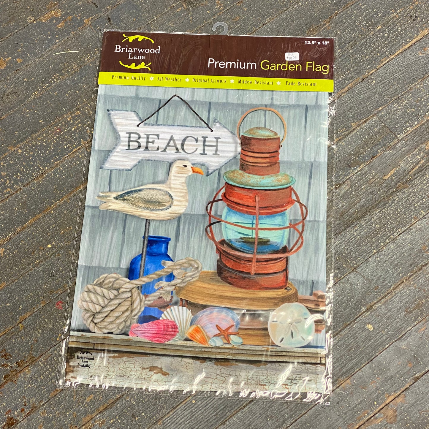Beachy Vibes Seagull Lantern Garden Flag