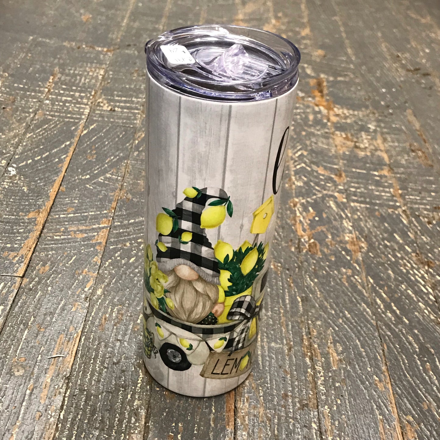 Lemon Zest Gnome Truck Tall Skinny Tumbler