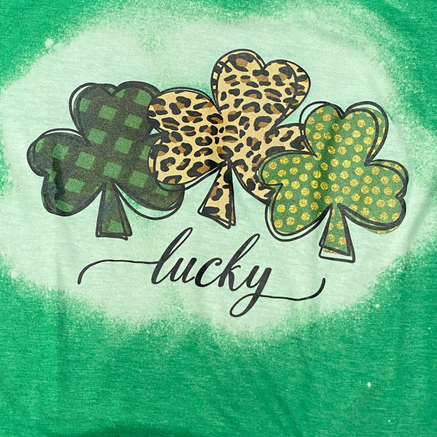 Lucky Shamrock Clover Trio Graphic Designer Short Sleeve T-Shirt