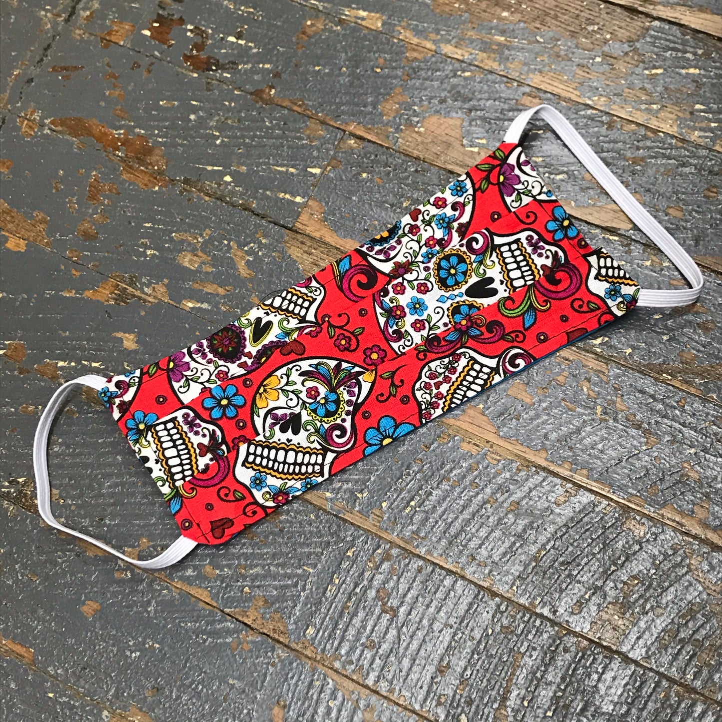 Boho Sugar Skull Handmade Cotton Cloth Face Mask Reversible Reusable